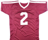 Johnny Manziel Autographed Maroon College Style Jersey w/HT -Beckett W Hologram