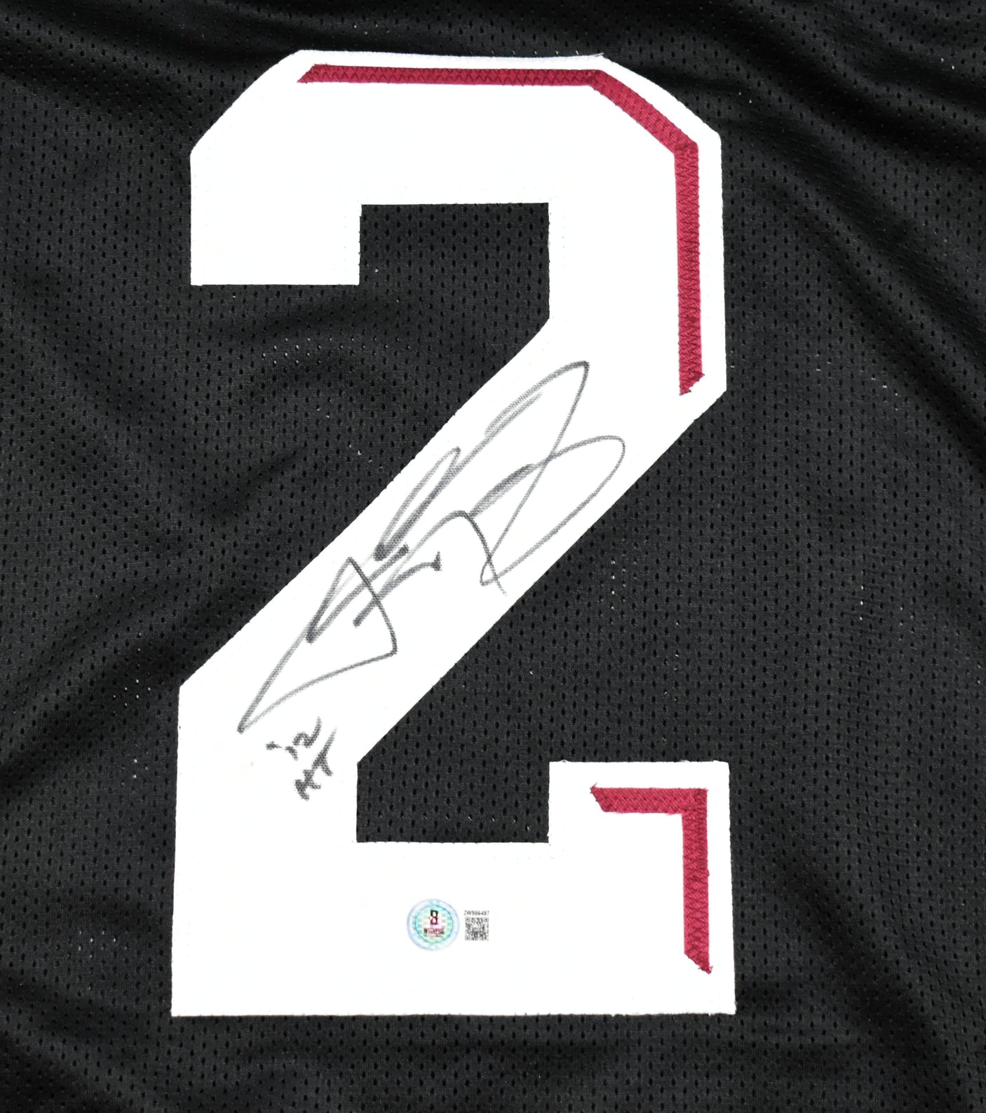 Johnny Manziel Autographed Black College Style Jersey w/HT - Beckett W Hologram