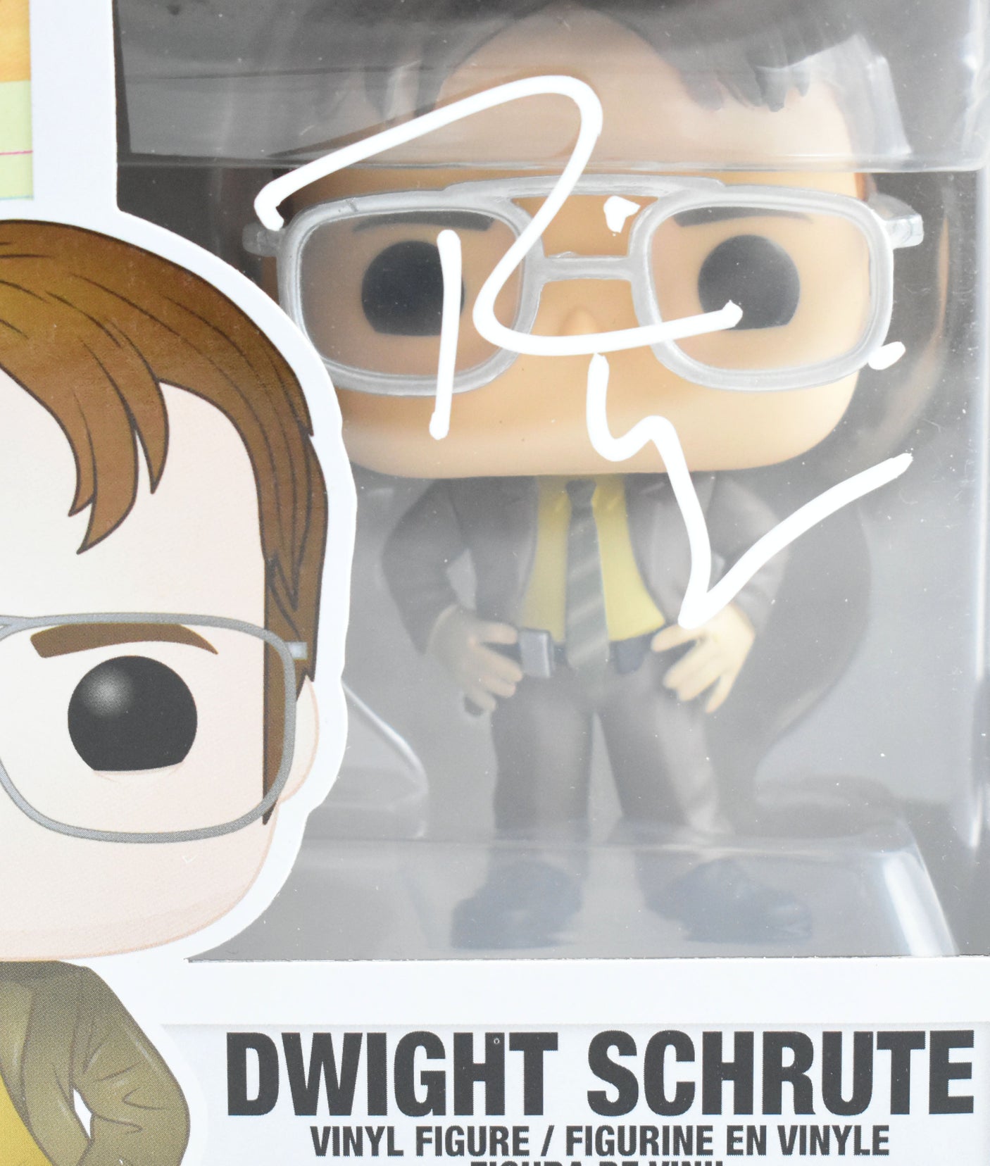 Rainn Wilson Autographed Dwight Schrute Funko Pop #871 The Office - Beckett W