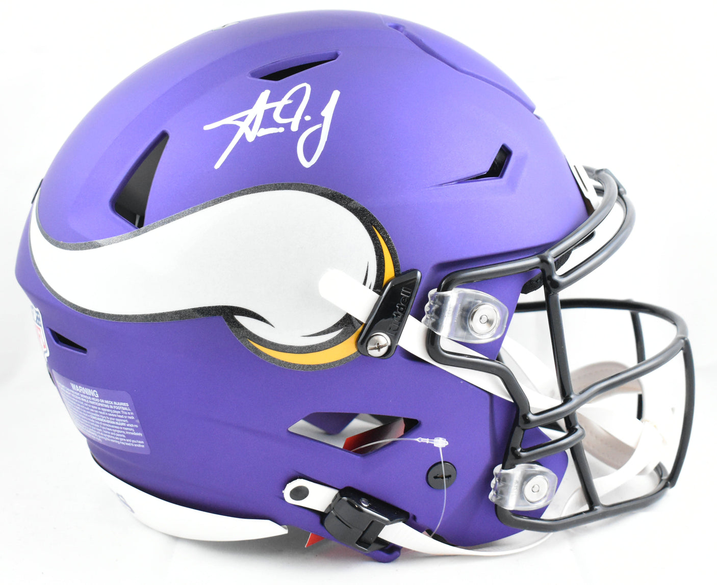 Aaron Jones Autographed Minnesota Vikings F/S Speed Flex Helmet - Beckett W Holo