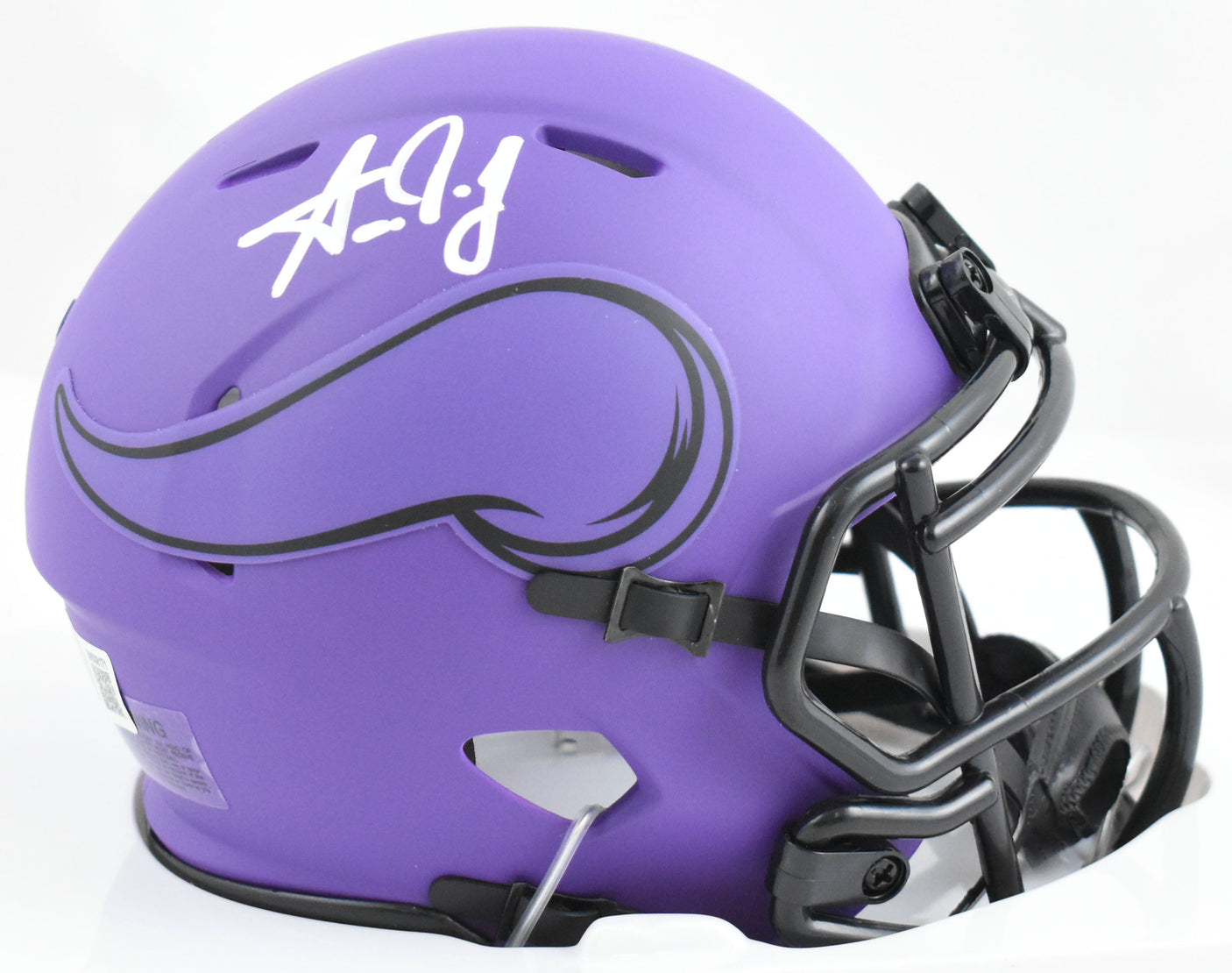 Aaron Jones Autographed Minnesota Vikings Rave Speed Mini Helmet-Beckett W Holo