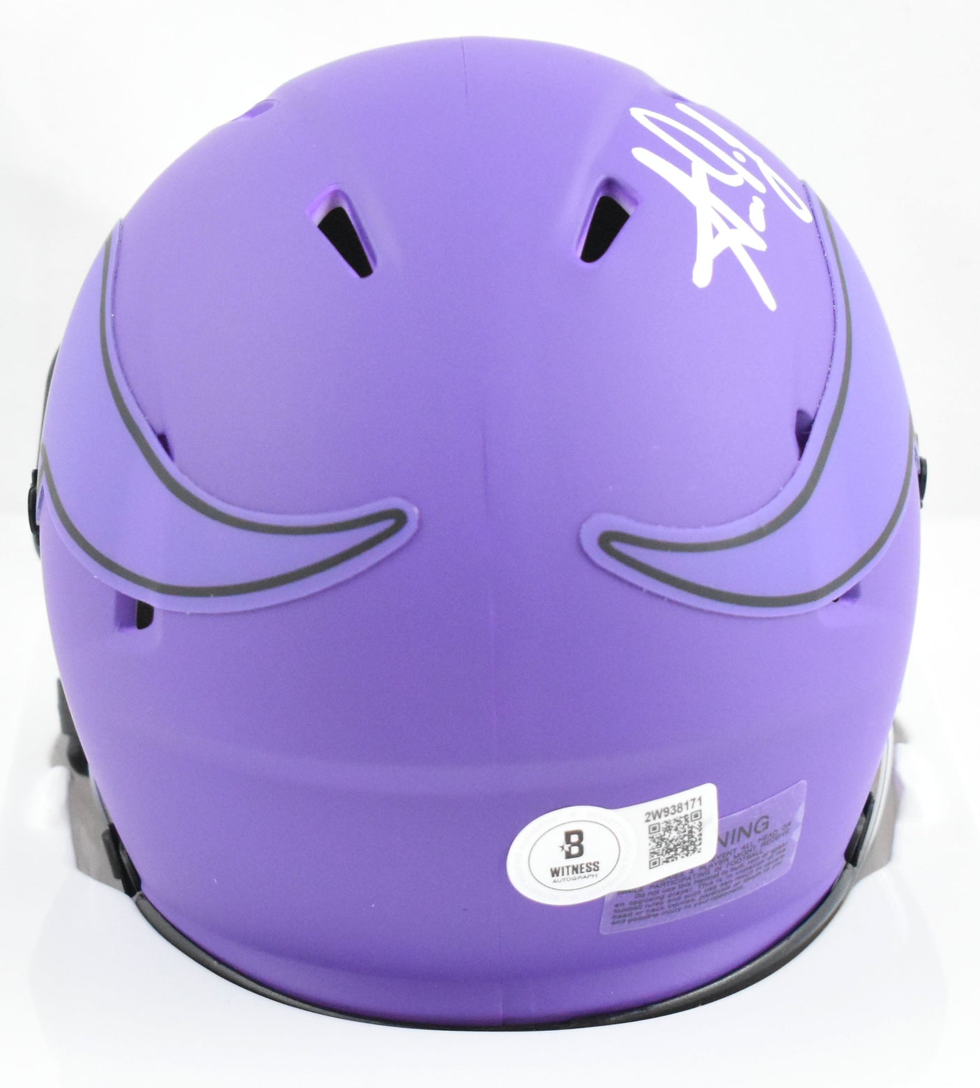 Aaron Jones Autographed Minnesota Vikings Rave Speed Mini Helmet-Beckett W Holo