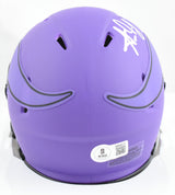 Aaron Jones Autographed Minnesota Vikings Rave Speed Mini Helmet-Beckett W Holo