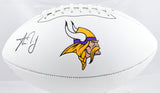Aaron Jones Autographed Minnesota Vikings Logo Football - Beckett W Hologram