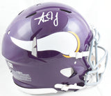Aaron Jones Autographed Vikings F/S 61-79 Speed Authentic Helmet- Beckett W Holo