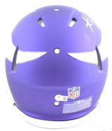 Aaron Jones Signed Vikings F/S Tribute Speed Authentic Helmet - Beckett W Holo
