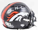 Dre Greenlaw Autographed Denver Broncos Speed Mini Helmet - Beckett W Hologram