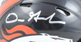Dre Greenlaw Autographed Denver Broncos Speed Mini Helmet - Beckett W Hologram