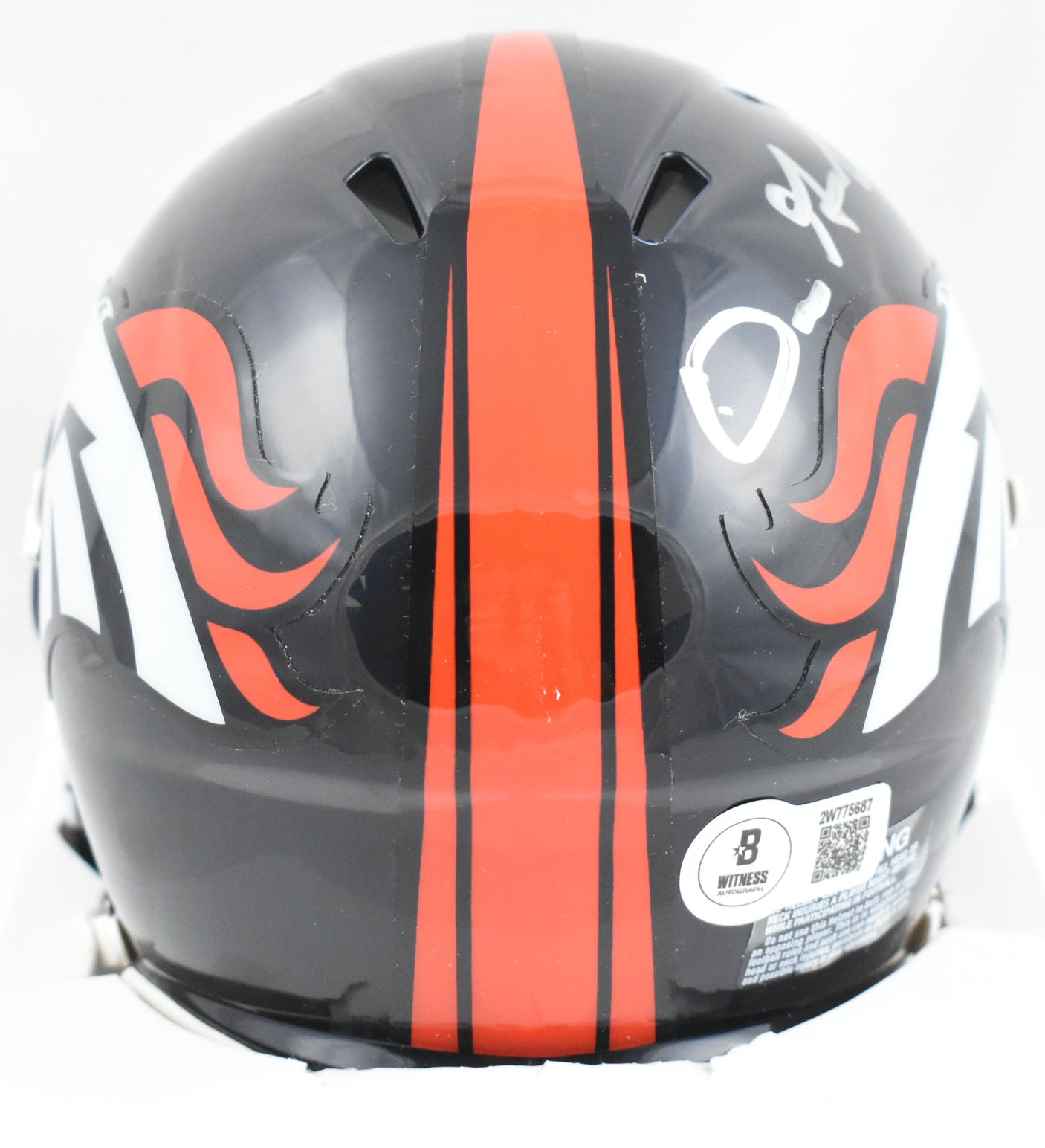 Dre Greenlaw Autographed Denver Broncos Speed Mini Helmet - Beckett W Hologram