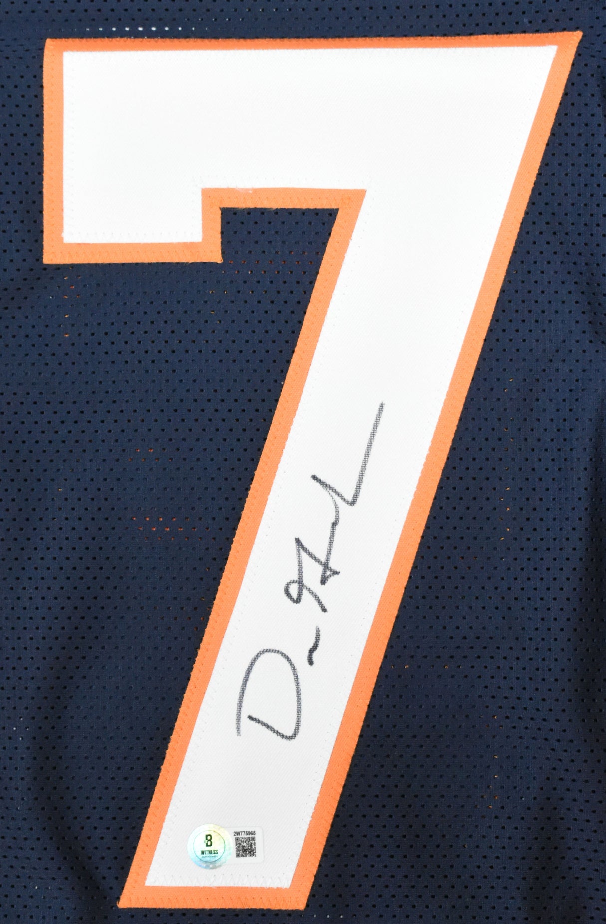 Dre Greenlaw Autographed Blue Pro Style Jersey - Beckett W Hologram *Black