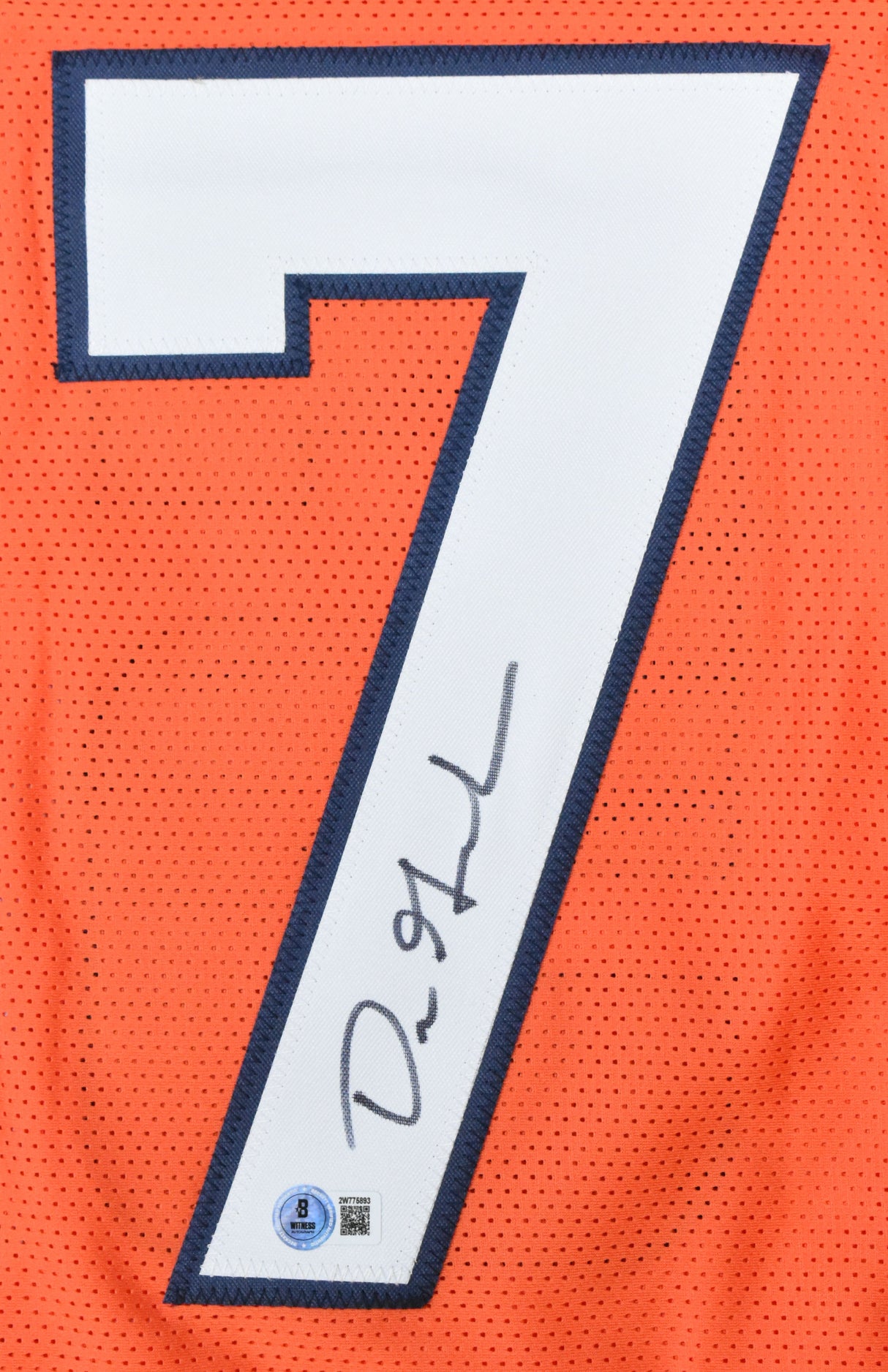 Dre Greenlaw Autographed Orange Pro Style Jersey - Beckett W Hologram *Black