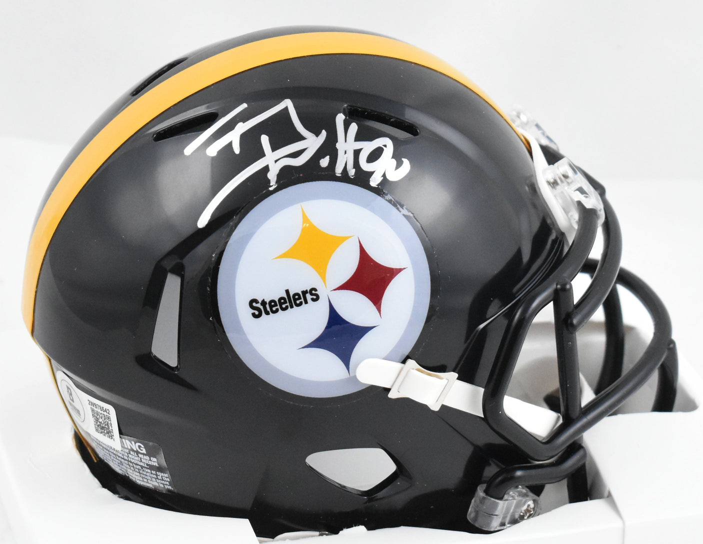 T.J. Watt Autographed Pittsburgh Steelers Speed Mini Helmet - Beckett W Hologram