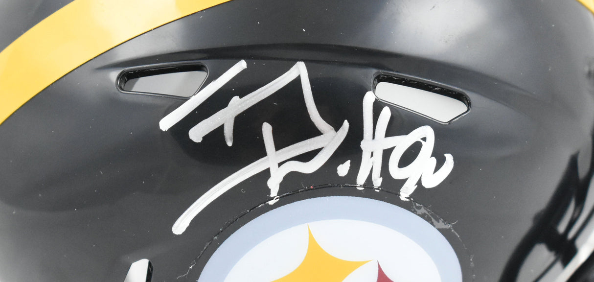 T.J. Watt Autographed Pittsburgh Steelers Speed Mini Helmet - Beckett W Hologram