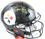 T.J. Watt Autographed Pittsburgh Steelers F/S Speed Flex Helmet - Beckett W Holo