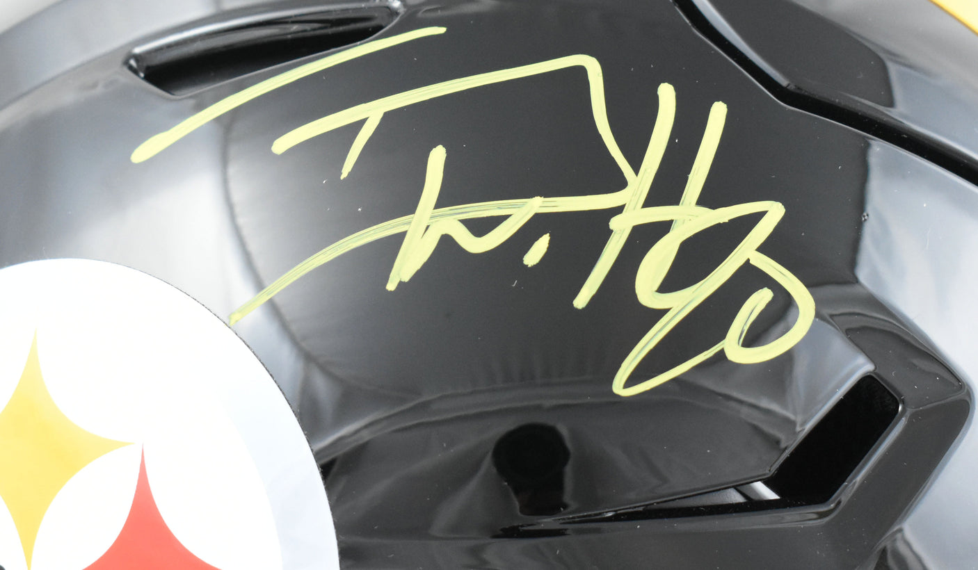 T.J. Watt Autographed Pittsburgh Steelers F/S Speed Flex Helmet - Beckett W Holo