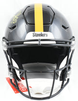 T.J. Watt Autographed Pittsburgh Steelers F/S Speed Flex Helmet - Beckett W Holo