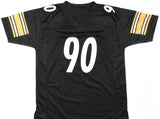 T.J. Watt Autographed Black Pro Style Jersey - Beckett W Hologram *Black