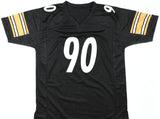 T.J. Watt Autographed Black Pro Style Jersey - Beckett W Hologram *Black