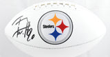 T.J. Watt Autographed Pittsburgh Steelers Logo Football - Beckett W Hologram