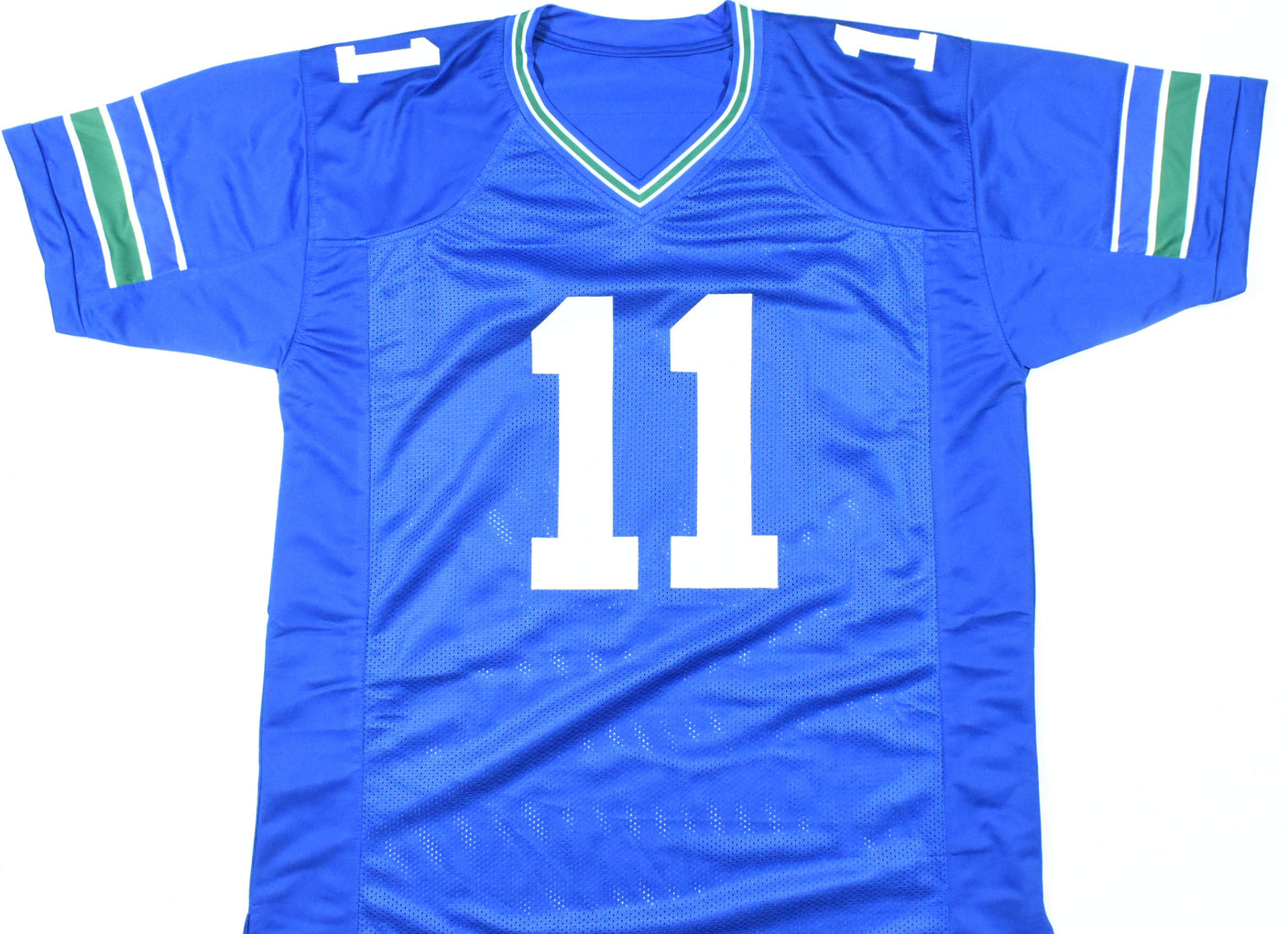 Jaxon Smith-Njigba Autographed Blue Pro Style Jersey - Beckett Hologram *Black