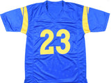 Kyren Williams Autographed Blue Pro Style Jersey - Beckett Hologram *Black