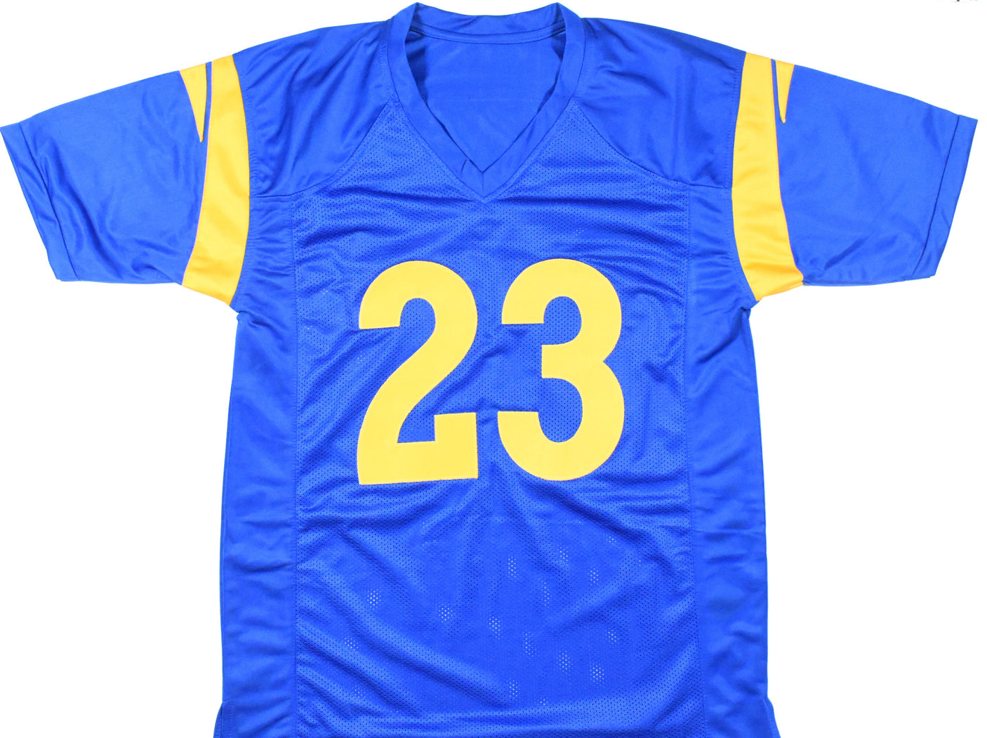 Kyren Williams Autographed Blue Pro Style Jersey - Beckett Hologram *Black