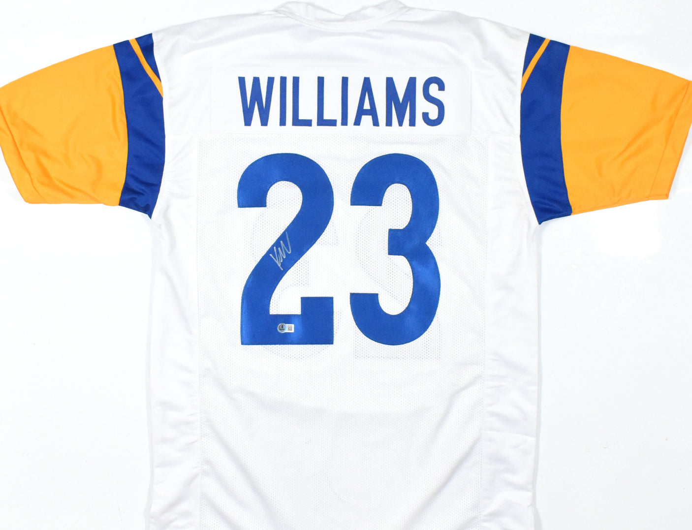 Kyren Williams Autographed White Pro Style Jersey - Beckett Hologram *Silver