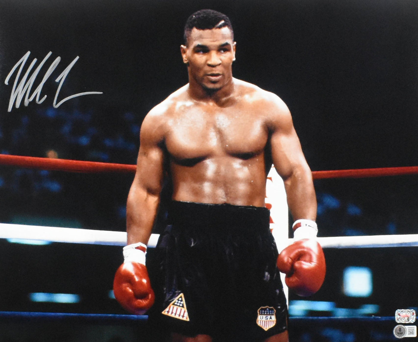 Mike Tyson Autographed 16x20 Close Up Photo - Beckett W Hologram *Silver
