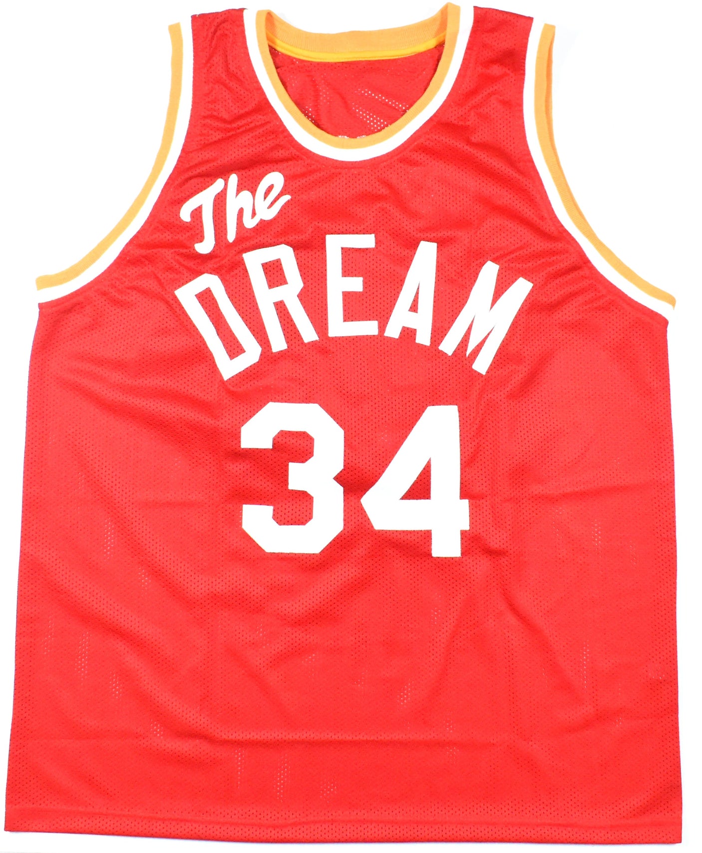Hakeem Olajuwon Autographed Red Pro Style Jersey - JSA W *Black