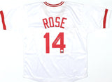 Pete Rose Autographed White Pro Style Jersey - JSA W *Silver