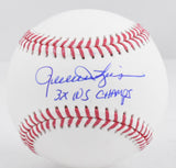 Rollie Fingers Autographed Rawlings OML Baseball 3x WS Champs-Beckett W Hologram