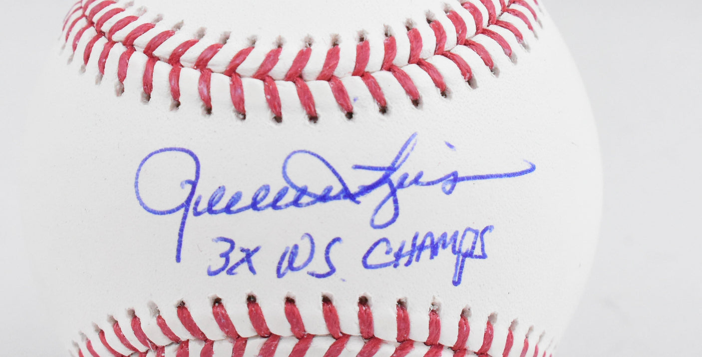 Rollie Fingers Autographed Rawlings OML Baseball 3x WS Champs-Beckett W Hologram