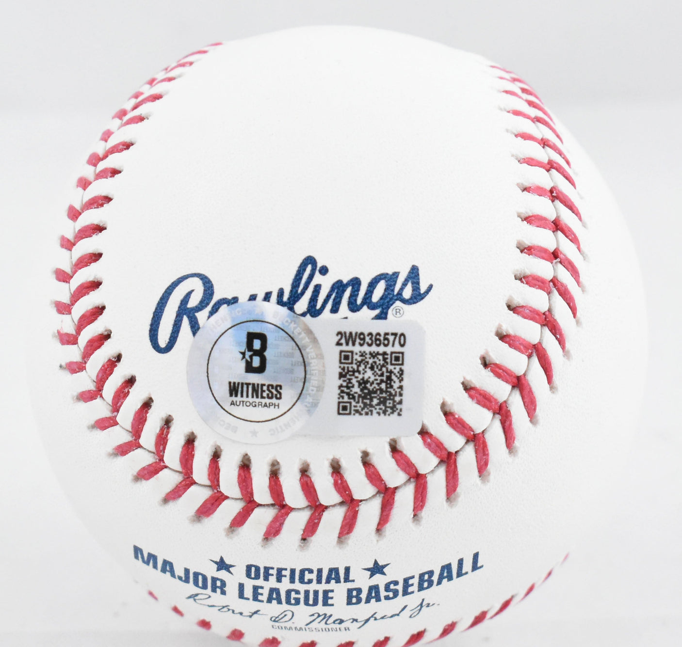 Rollie Fingers Autographed Rawlings OML Baseball 74 WS MVP-Beckett W Hologram