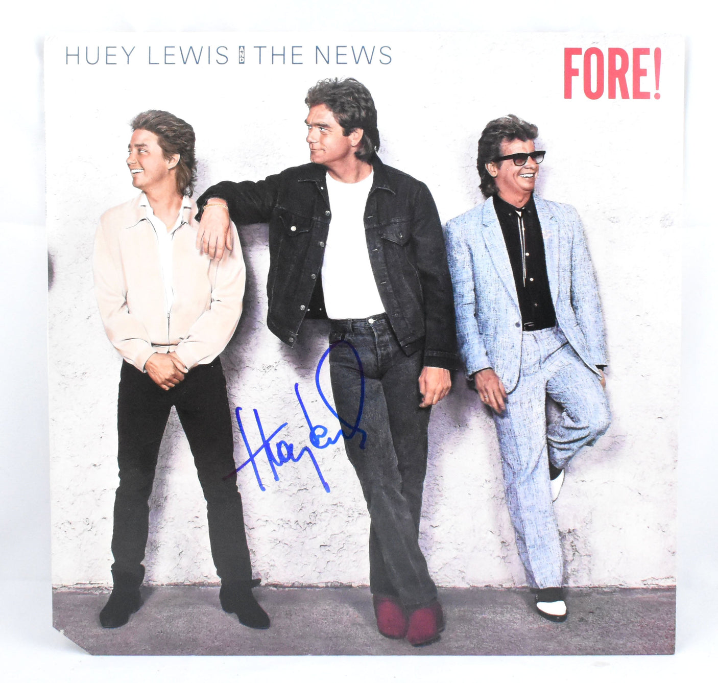 Huey Lewis Autographed Huey Lewis and The News FORE! Vinyl - Beckett W Hologram