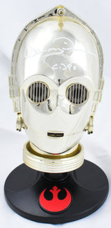 Anthony Daniels Autographed C-3PO Star Wars Miniature Helmet-Beckett W Hologram