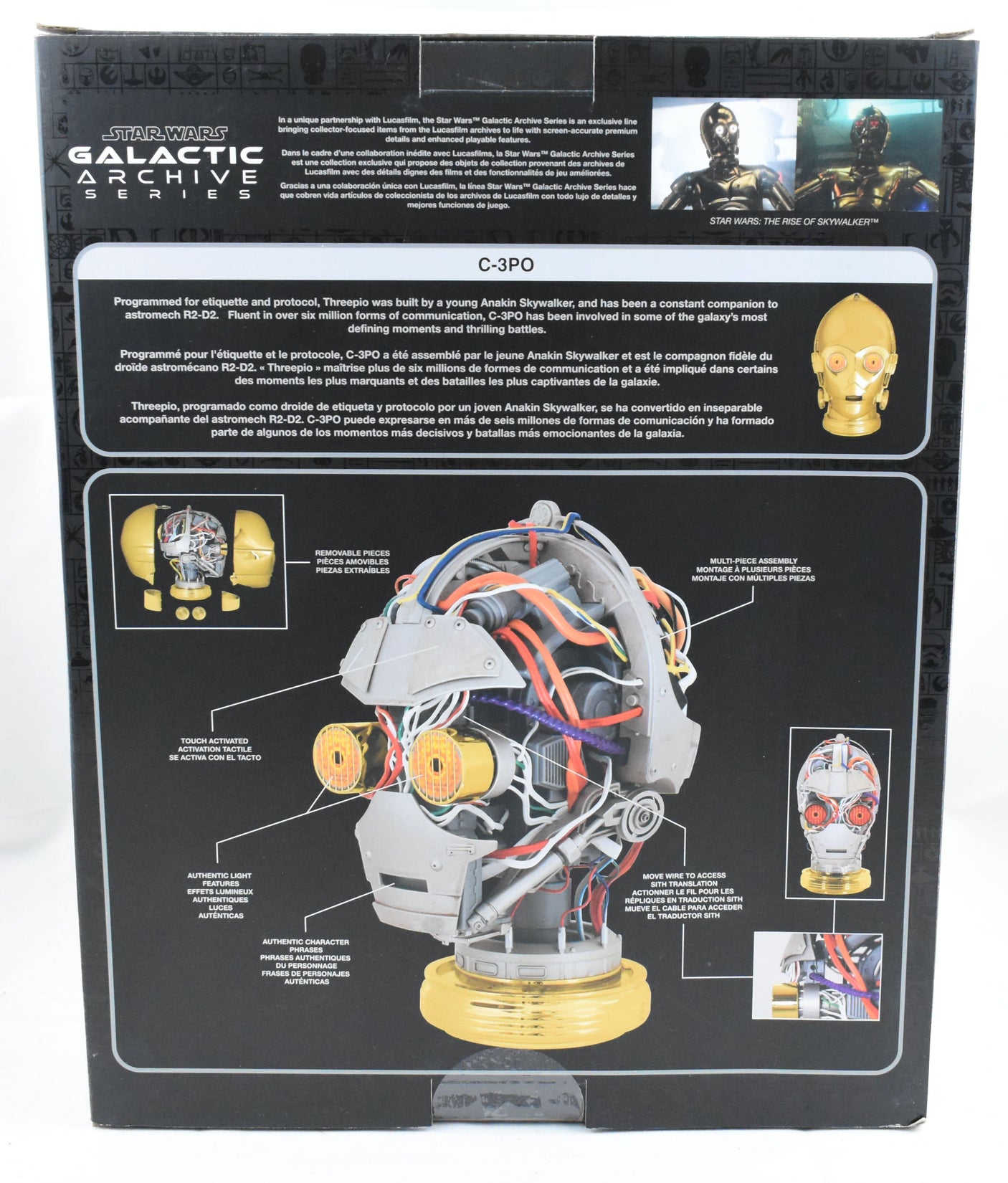 Anthony Daniels Autographed C-3PO Star Wars F/S Helmet Galactic Series-Beckett W