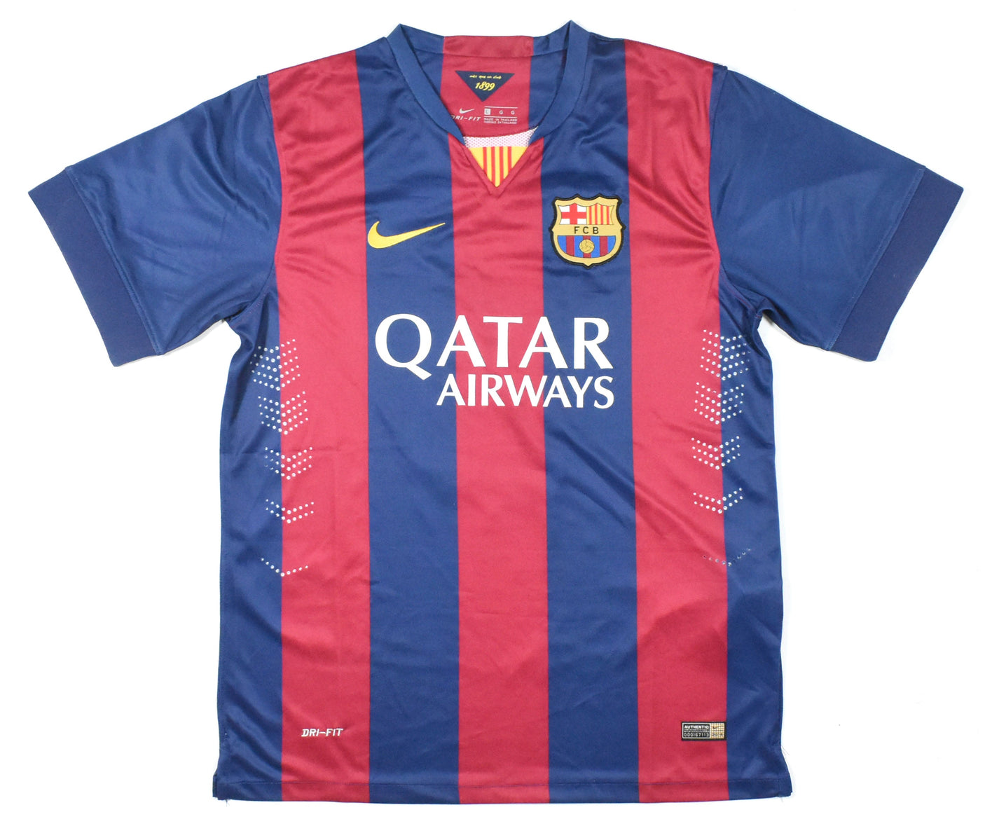Xavi Signed FC Barcelona Home Soccer Jersey #6 - Beckett Hologram