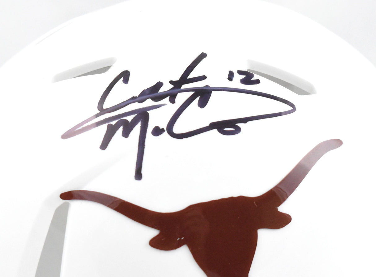 Colt McCoy Autographed Texas Longhorns Speed Mini Helmet - Beckett W Hologram
