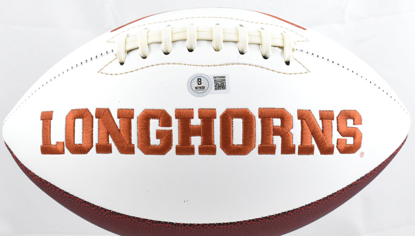 Colt McCoy Autographed Texas Longhorns Logo Football - Beckett W Hologram *Black