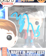 Michael J. Fox Autographed Marty Vest Funko Pop #961 BTTF - Beckett W Hologram