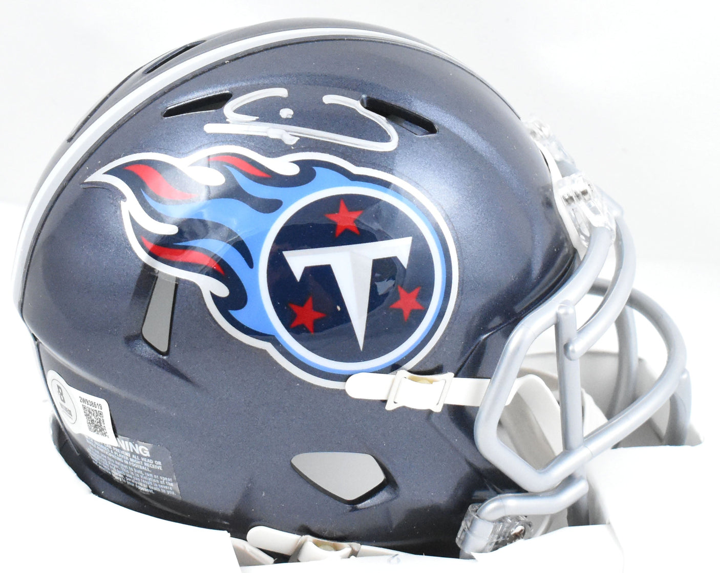 Calvin Ridley Autographed Tennessee Titans Speed Mini Helmet- Beckett W Hologram