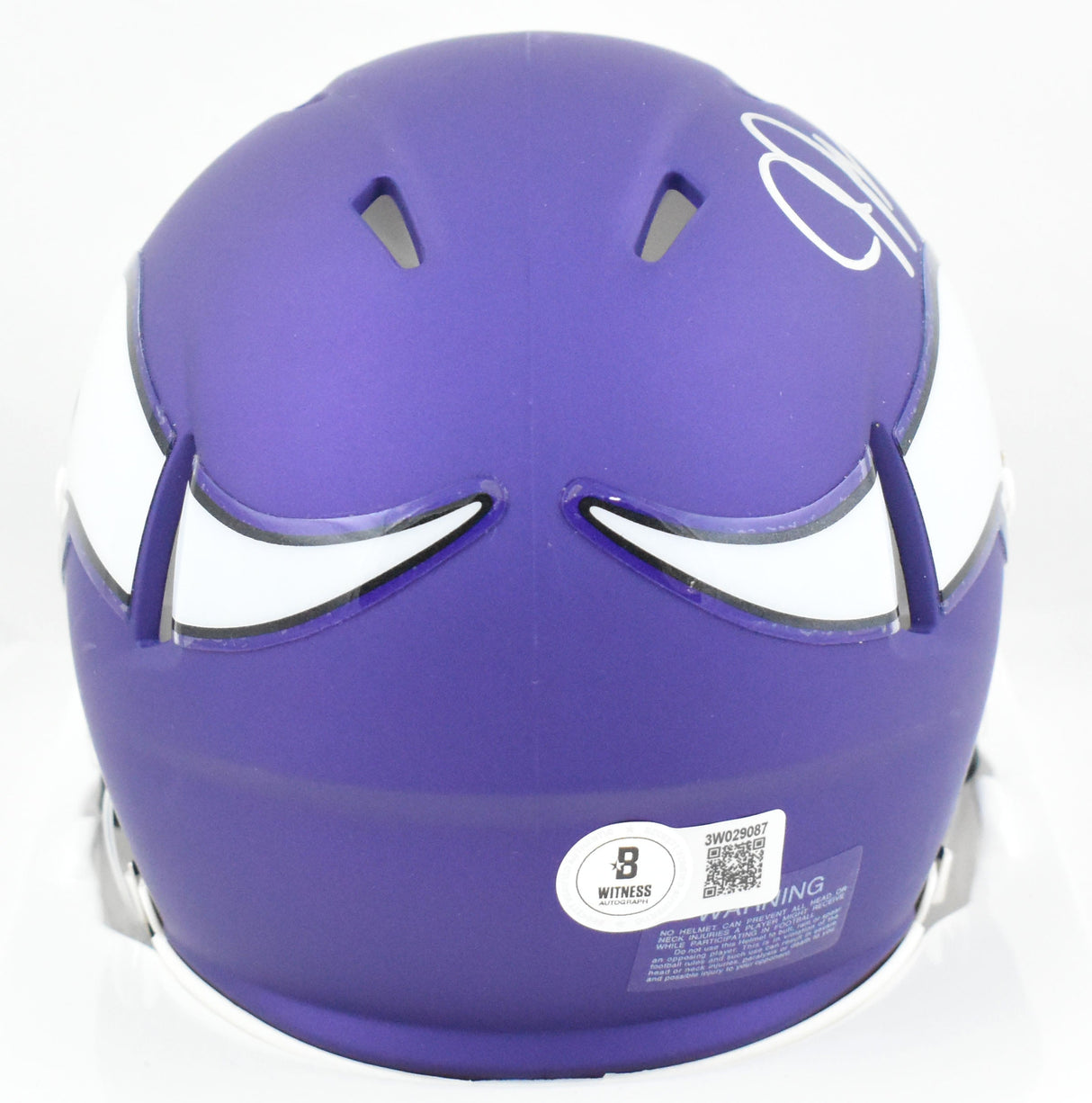 Justin Jefferson Autographed Vikings Speed Mini Helmet-Beckett W Hologram*Silver