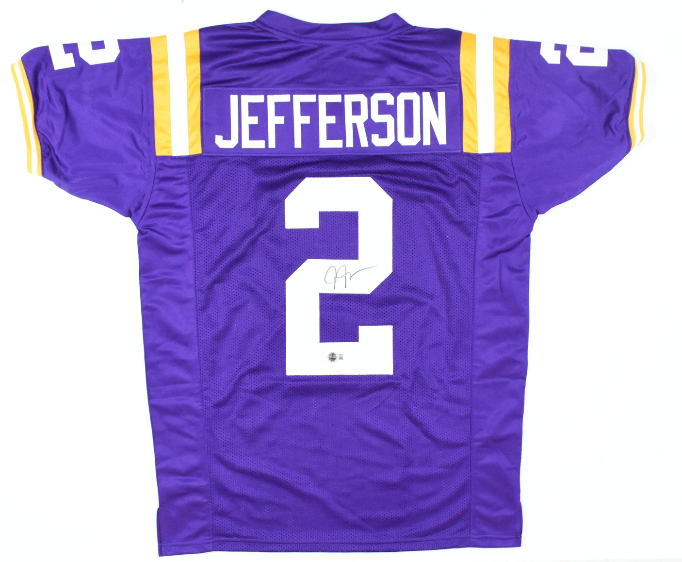 Justin Jefferson Autographed Purple College Style Jersey - Beckett W Hologram