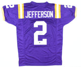 Justin Jefferson Autographed Purple College Style Jersey - Beckett W Hologram