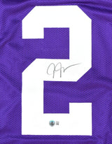 Justin Jefferson Autographed Purple College Style Jersey - Beckett W Hologram