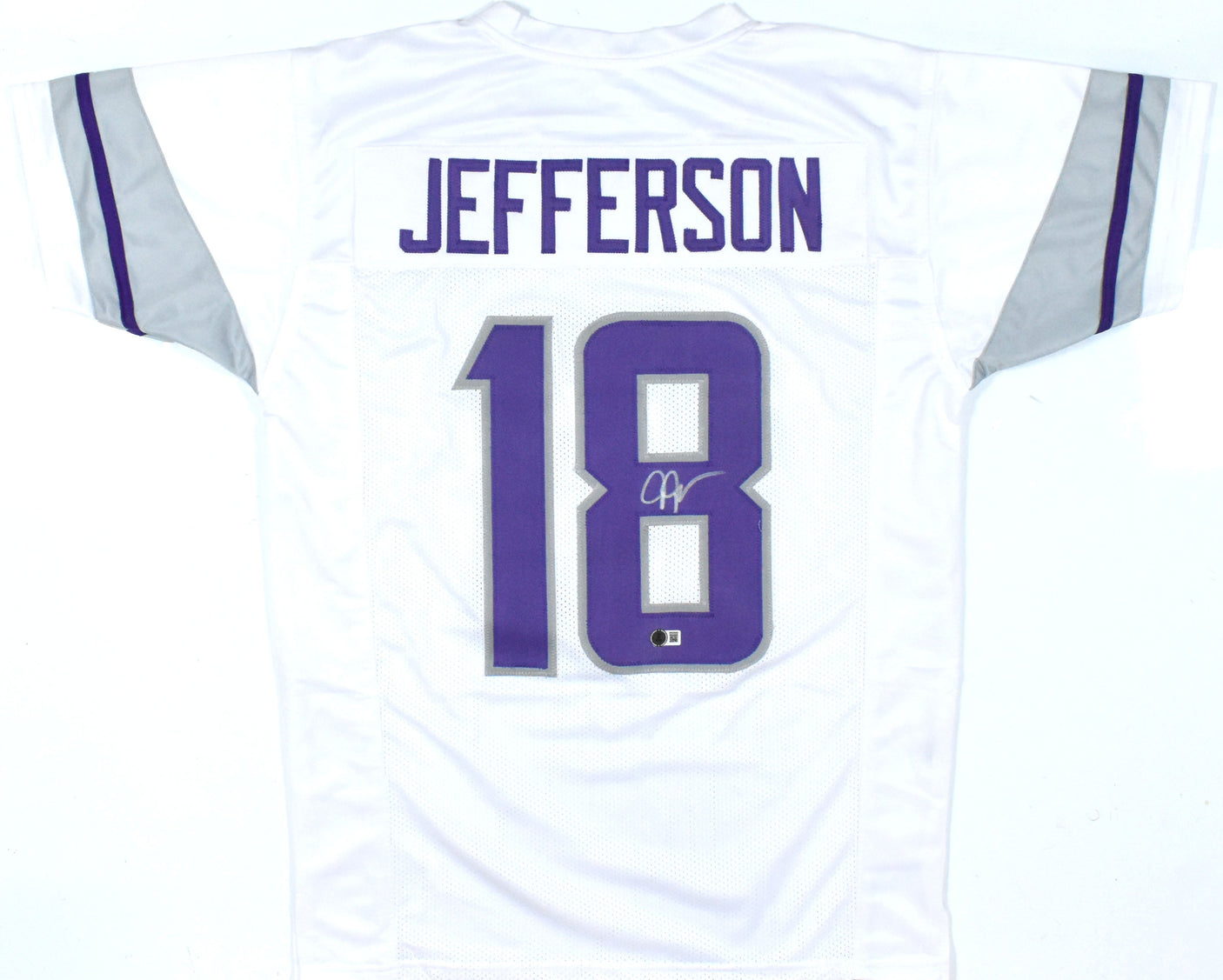 Justin Jefferson Autographed White Alt Pro Style Jersey - Beckett W Hologram