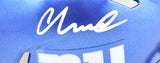 Abdul Carter Autographed New York Giants Speed Mini Helmet - Beckett W Hologram
