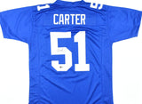 Abdul Carter Autographed Blue Pro Style Jersey - Beckett W Hologram