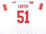 Abdul Carter Autographed White Pro Style Jersey - Beckett W Hologram
