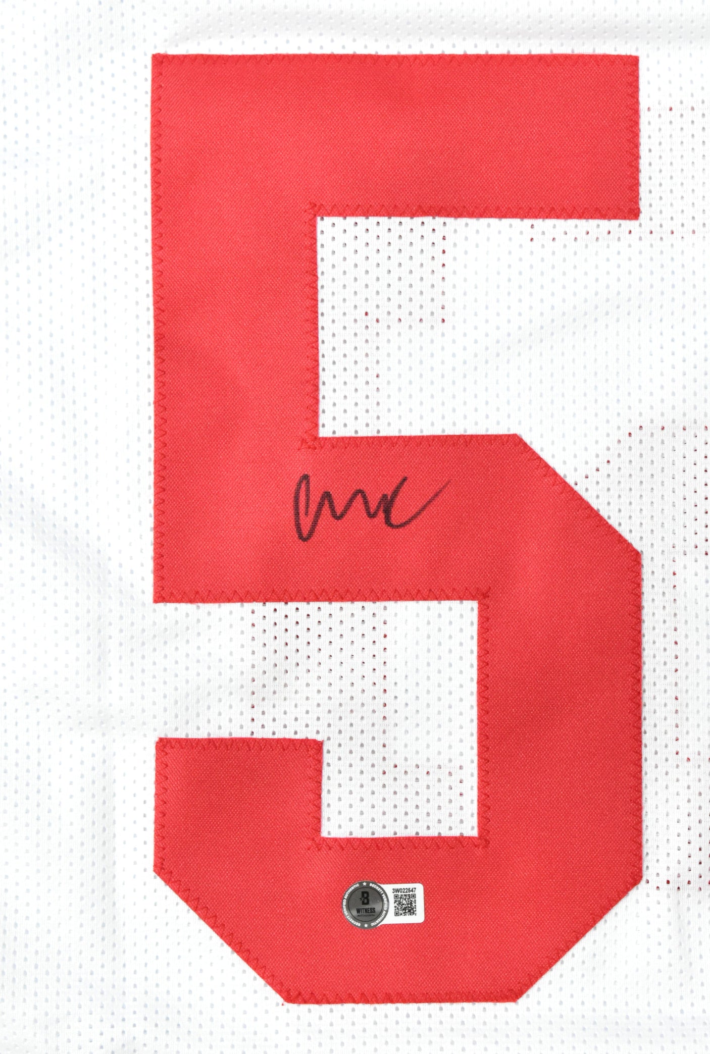 Abdul Carter Autographed White Pro Style Jersey - Beckett W Hologram